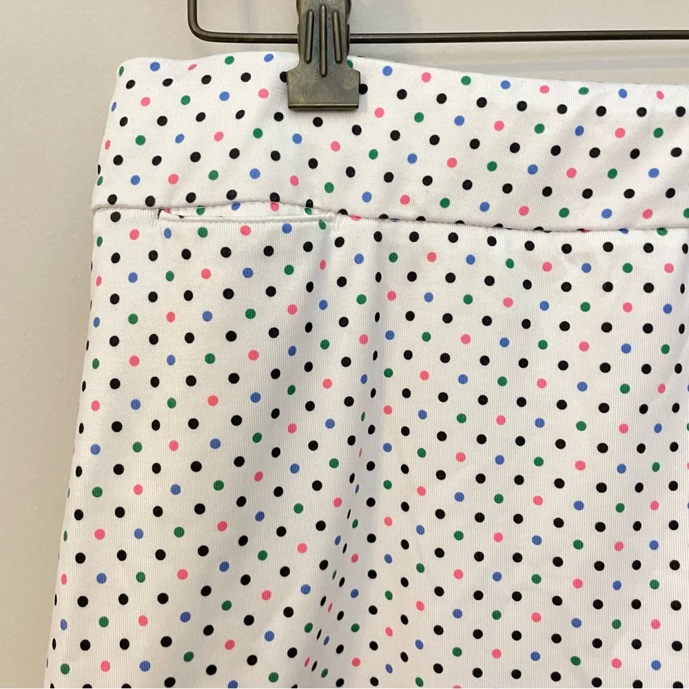 Slazenger Golf Skort Medium Pickleball White Polka Dot Pockets